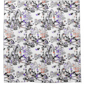 Rideaux De Douche Abstraite brosse à éclat moderne style fashionab (Devant)