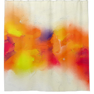 Rideaux De Douche Abstraite peinture à l'huile colorée sur texture d