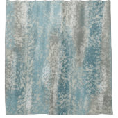 Rideaux De Douche Abstraite teintes douces gris Turquoise (Devant)