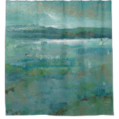 Rideaux De Douche Abstraite Turquoise côtière (Devant)