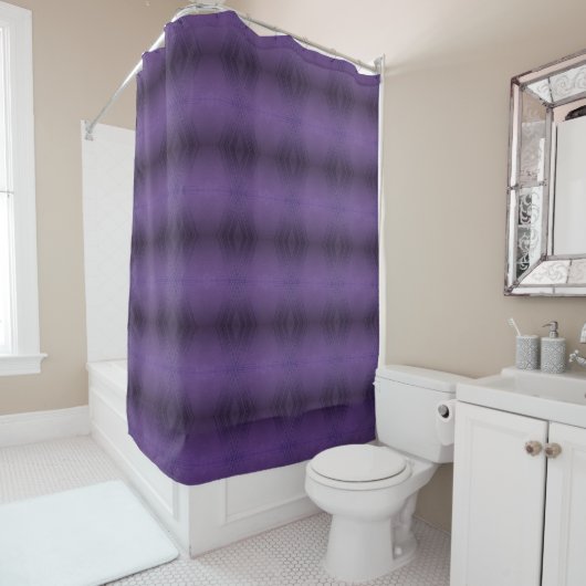 Rideaux De Douche Acceptation | Motif Boho violet écectique (En situation)