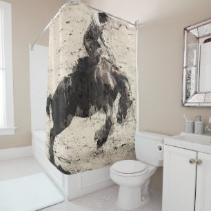 Rideaux De Douche Accrocher - Bronco Busting Champ