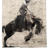 Rideaux De Douche Accrocher - Bronco Busting Champ (Devant)