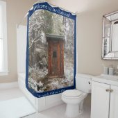 RIDEAUX DE DOUCHE ACCUEIL À NOTRE DÉPENDANCE DANS LA NEIGE (En situation)