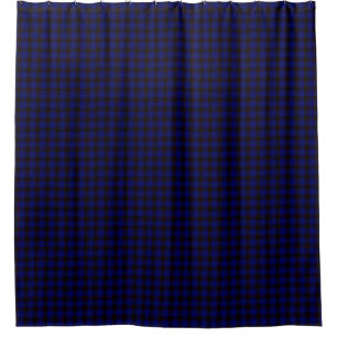 Rideaux De Douche Accueil tartan bleu noir plaid