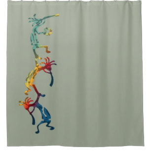 Rideaux De Douche Acrobates de musicien de KOKOPELLI + vos idées
