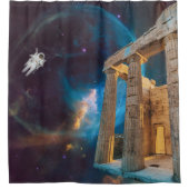 Rideaux De Douche Acropole du Parthénon La Grèce rencontre l'espace (Devant)