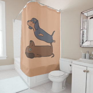 Rideaux De Douche Acroyoga Dachshund | Dachshund Lover Cadeau