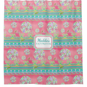 Rideaux De Douche Ado floral de BOHO de pissenlit chic moderne de