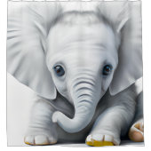 Rideaux De Douche adorable Grey Baby Elephant (Devant)