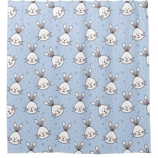 Rideaux De Douche Adorable Lapin Motif lapin (Devant)