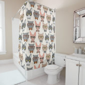 Rideaux De Douche Adorable Motif de chats (En situation)