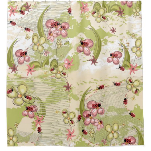 Rideaux De Douche Adventure Ditsy Ladybirds (Devant)