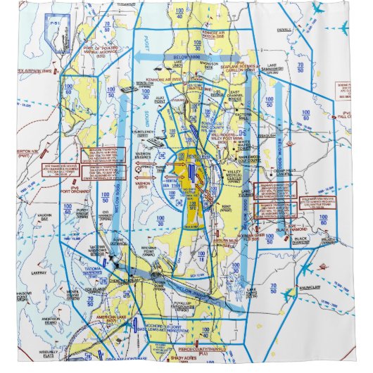 Rideaux De Douche Aeronautical Chart (Devant)