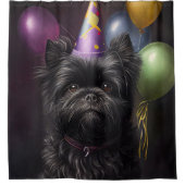 Rideaux De Douche Affenpinscher Chien Ballons d'anniversaire (Devant)