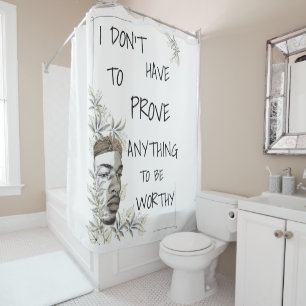 Rideaux De Douche Affirmation de valeur personnelle positive