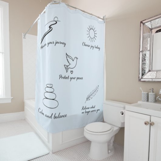 Rideaux De Douche Affirmations Positives (En situation)