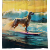 Rideaux De Douche Afghan Hound Beach Surf Peinture (Devant)