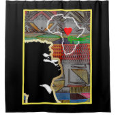 Rideaux De Douche Africain-Américain Folk (Devant)