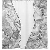 RIDEAUX DE DOUCHE AGATE EN MARBRE D'ARGENT LÉGER PARTIES SCINTILLANT (Devant)