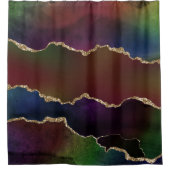 Rideaux De Douche Agate foncé intense | Moody Rainbow Jewel Tone (Devant)