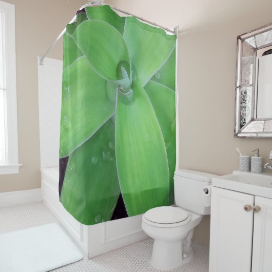 Rideaux De Douche Agave et Raindrops (En situation)