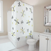 Rideaux De Douche Âge de l'espace de l'ère atomique (En situation)