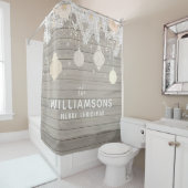 Rideaux De Douche Agriculture Christmas Wood Pine Nom de famille (En situation)