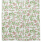 RIDEAUX DE DOUCHE AGRICULTURE MODERNE VERTS ET BERRIES DE VACANCES (Devant)