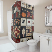 Rideaux De Douche Agritourisme primitif Appliqué et géométrique (En situation)