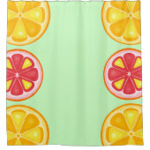 Rideaux De Douche Agrumes TROPICALES FRUITS D'ÉTÉ Citrons d'orange (Devant)