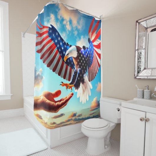 Rideaux De Douche Aigle (En situation)