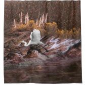 Rideaux De Douche Aiguille blanche LE LAC EST VIE (Devant)