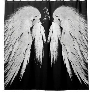 Rideaux De Douche AILES ANGEL Monogramme Noir