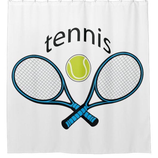 Rideaux De Douche Aime le tennis (Devant)
