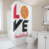 Rideaux De Douche Aimer le basket-ball (En situation)
