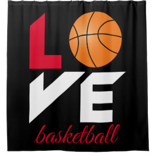 Rideaux De Douche Aimer le basket-ball