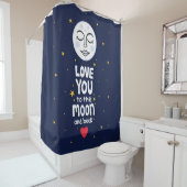 Rideaux De Douche Aimez-vous à la Lune et retour (En situation)