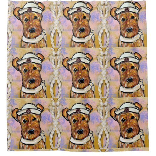 RIDEAUX DE DOUCHE AIREDALE TERRIER (Devant)