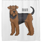 Rideaux De Douche Airedale terrier dog cartoon (Devant)