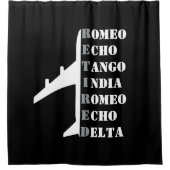 Rideaux De Douche Airplane Retired Nato Phonetic Alphabet Aviation (Devant)