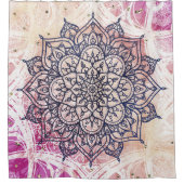 Rideaux De Douche Airy Mandala Happy Pink Purple Yellow (Devant)
