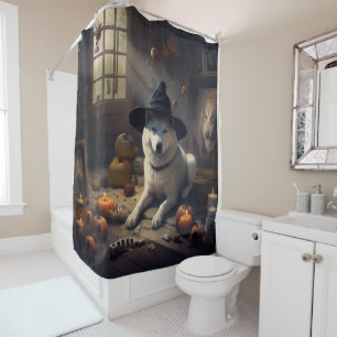 Rideaux De Douche Akita Citrouilles Halloween effroi