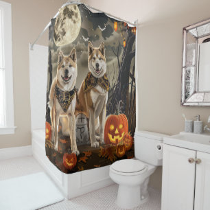 Rideaux De Douche Akita Halloween Éffrayant