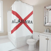 Rideaux De Douche Alabama et le drapeau (En situation)