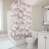 Rideaux De Douche Alaskan Dall mouton perle violette (En situation)