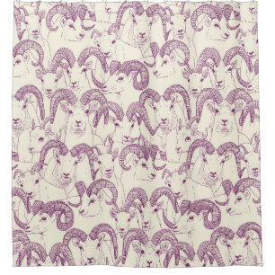 Rideaux De Douche Alaskan Dall mouton perle violette