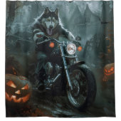Rideaux De Douche Alaskan Malamute équitation moto Halloween effraya (Devant)