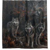 Rideaux De Douche Alaskan Malamute Halloween Night Doggy Délice (Devant)