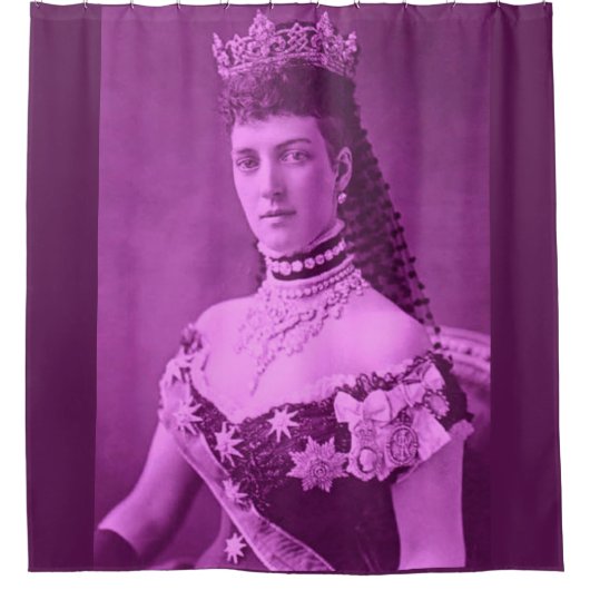 Rideaux De Douche Alexandra de Danemark en violet (Devant)